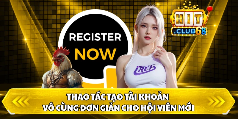 Thao tác tạo tài khoản vô cùng đơn giản cho hội viên mới
